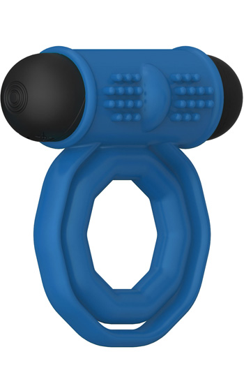 Double Rings Rechargeable Cock Ring - Vibrierender Penisring 1