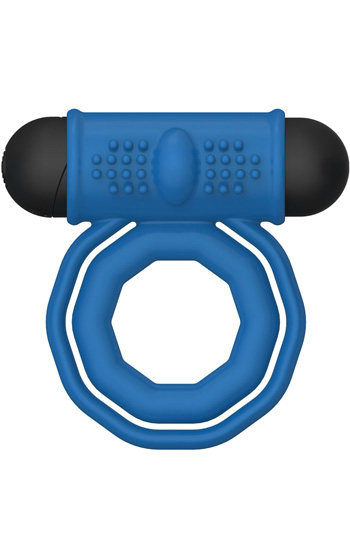 Double Rings Rechargeable Cock Ring - Vibrierender Penisring 2