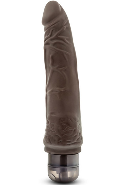 Dr. Skin Cock Vibe 7 Chocolate 21,5 cm - Vibrierender Dildo 1