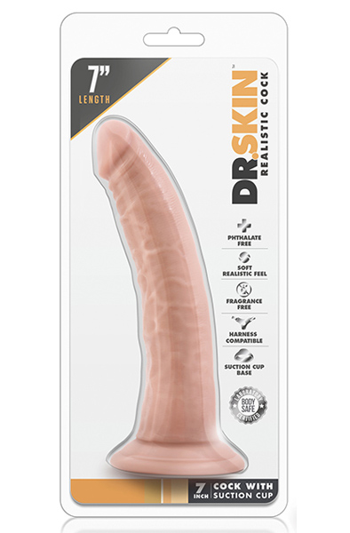 Dr. Skin Cock With Suction Cup Vanilla 19 cm - Dildo 2