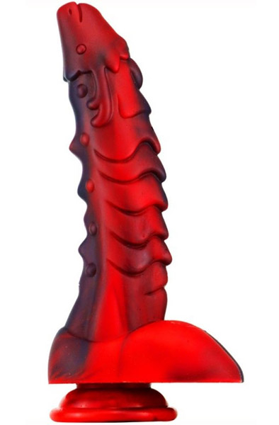 Dragon Dildo Sarkan Black-Red 19 cm - Drachen-Dildo 1