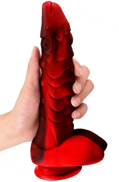 Dragon Dildo Sarkan Black-Red 19 cm - Drachen-Dildo 2
