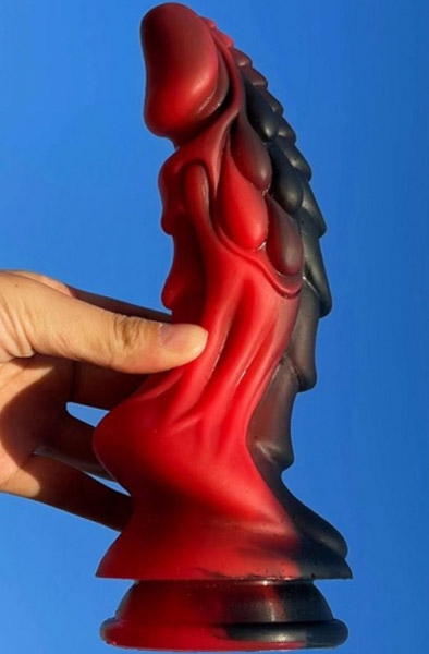 Dragon Dildo Zomay Black-Red 23 cm - Drachen-Dildo 2
