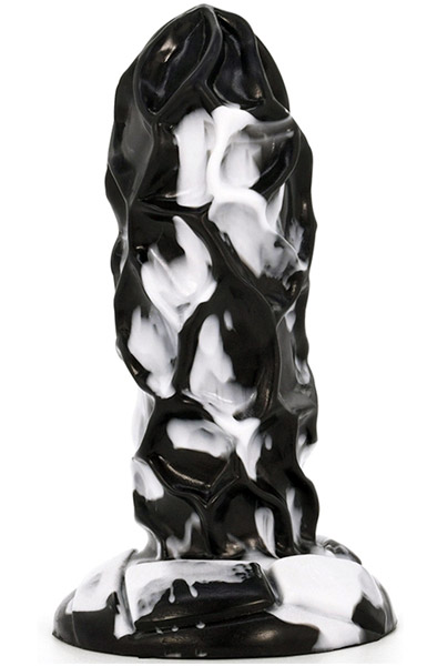 Dragonis Dildo Black-White 19 cm - Drachen-Dildo 2