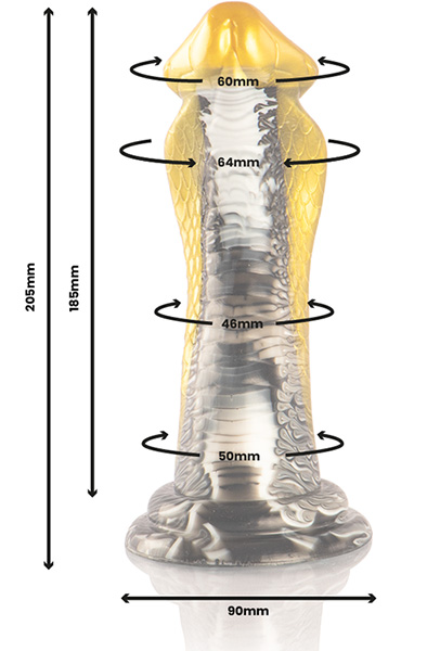 Drakon Dildo Yellow Cobra 20,5 cm - Drachen-Dildo 3