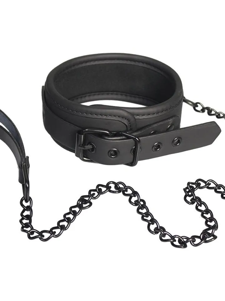 Dream Toys Blaze Collar & Chain Black - Bondage Collar & Couple 1 [full]