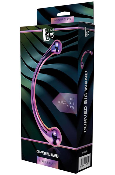 Dream Toys Glamour Glass Curved Big Wand - Glas-Dildo 3