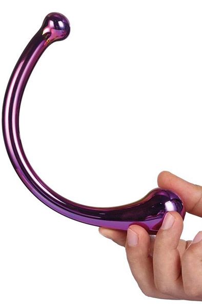 Dream Toys Glamour Glass Curved Wand - Glas-Dildo 2