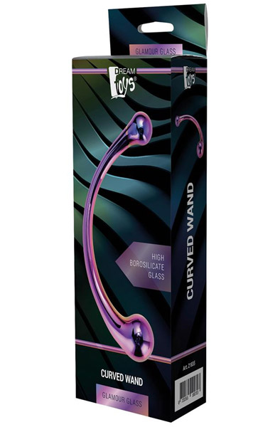 Dream Toys Glamour Glass Curved Wand - Glas-Dildo 3