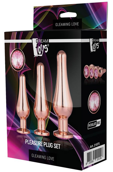 Dream Toys Gleaming Love Pleasure Set Rose Gold - Analplug Set 2