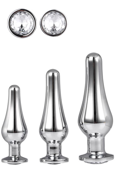Dream Toys Gleaming Love Pleasure Set Silver - Analplug Set 1