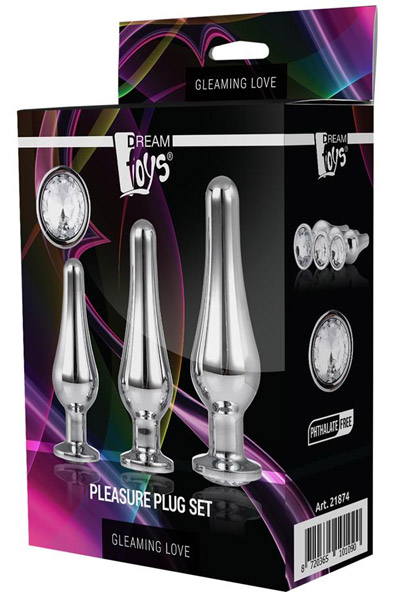 Dream Toys Gleaming Love Pleasure Set Silver - Analplug Set 2