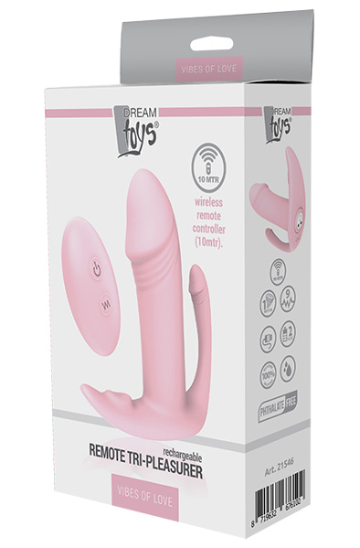Dream Toys Vibes Of Love Remote Tri-pleasurer Pink - Punktvibrator 2