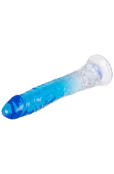 Dual Color Dildo Blue & Clear 20 cm - Suction cup dildo 2