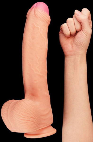 Dual Layer Platinum Silicone Cock 28 cm - Dildo 3