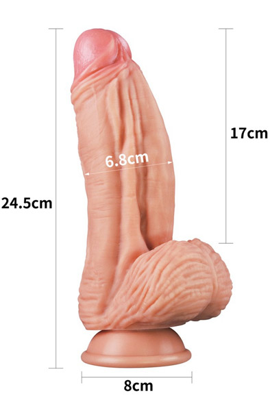 Dual-Layered Nature Cock Silicone 24,5 cm - XL Dildo 2