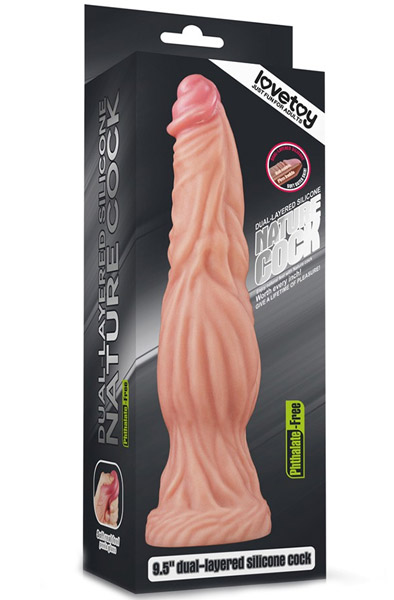 Dual-Layered Nature Cock Sillicone 24,5 cm - Dildo 5
