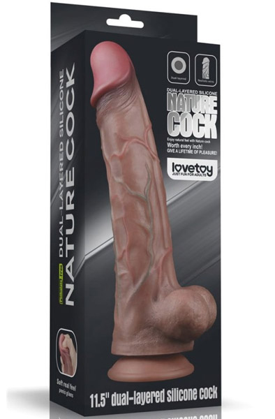 Dual Layered Platinum Silicone Cock 29,5 cm - Dildo 5