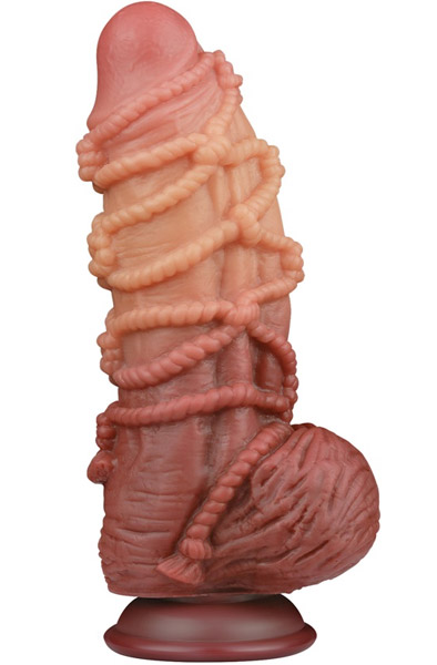 Dual Layered Platinum Silicone Cock Rope 24,5 cm - Extra großer Dildo 1