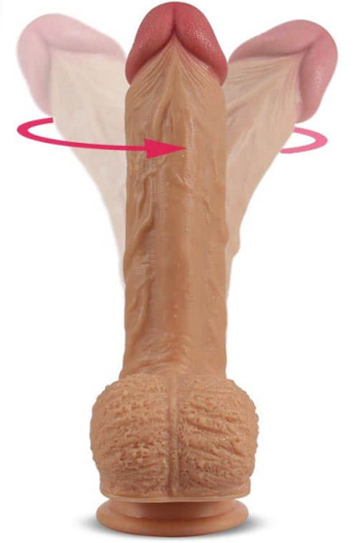Dual Layered Rotating Nature Cock 21,5cm - Vibrierender Dildo 2