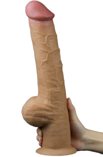 Dual-Layered Silicone Handle Cock 33 cm - Dildo 1