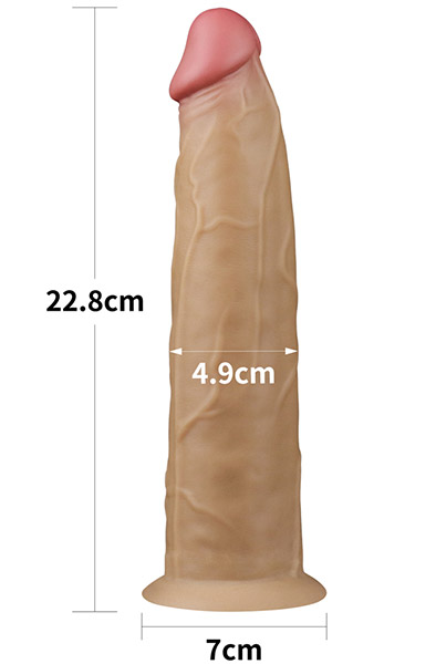 Dual-Layered Silicone Vibe With Rotation 22,5cm - Vibrierender Dildo 2