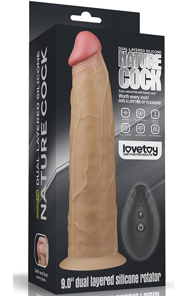Dual-Layered Silicone Vibe With Rotation 22,5cm - Vibrierender Dildo 7