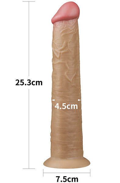 Dual-Layered Silicone Vibe With Rotation 25cm - Vibrierender Dildo 2
