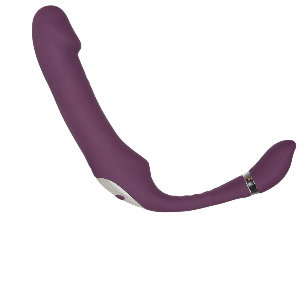 Dual Motor Bendable Stay In Place Vibrator Purple - Umschnalldildos 2
