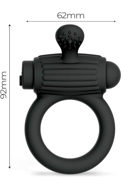 Dully Silicone Vibrating Penis Ring USB - Vibrierender Penisring 2