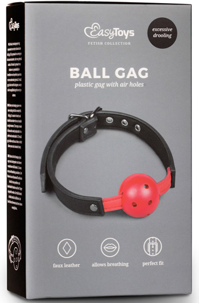 Easytoys Ball Gag With PVC Ball Red - Knebelball 2