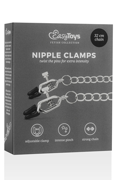 Easytoys Big Nipple Clamps With Chain 45 cm - Brustklammern mit Kette 3