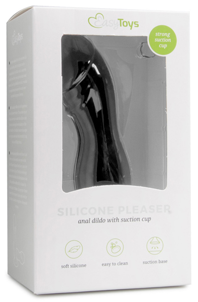 Easytoys Black Silicone Suction Cup Dildo - Analplug 3