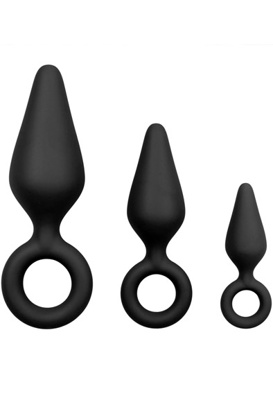 Easytoys Buttplug Set With Pull Ring - Analplug Set 1