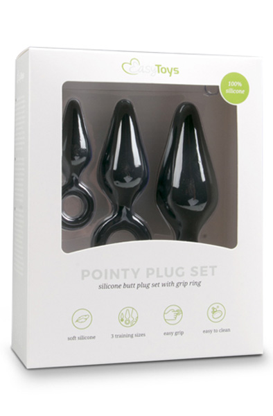 Easytoys Buttplug Set With Pull Ring - Analplug Set 4