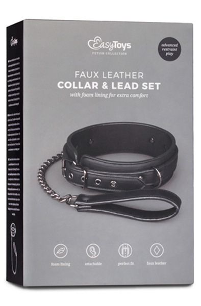 Easytoys Fetish Collar With Leash - Bondage Collar & Couple 3