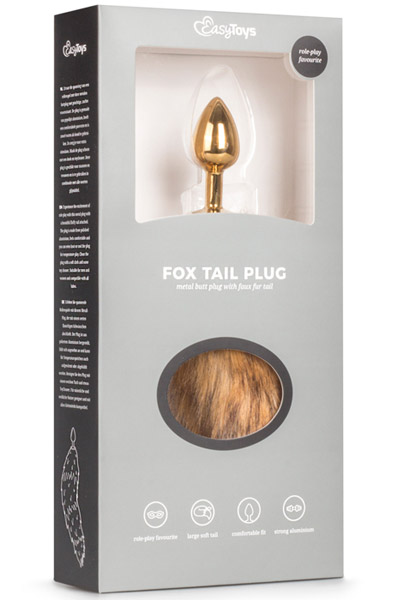 Easytoys Fox Tail Plug No. 1 Gold - Analplug in Tierform 2