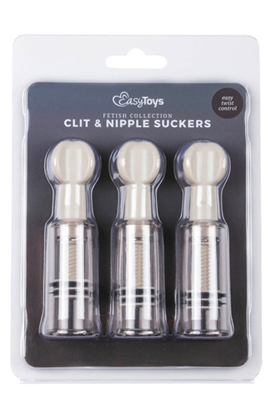 Easytoys Nippel- & Klitoris-Sauger 3er-Set - Nippel- und Klitorissauger 3
