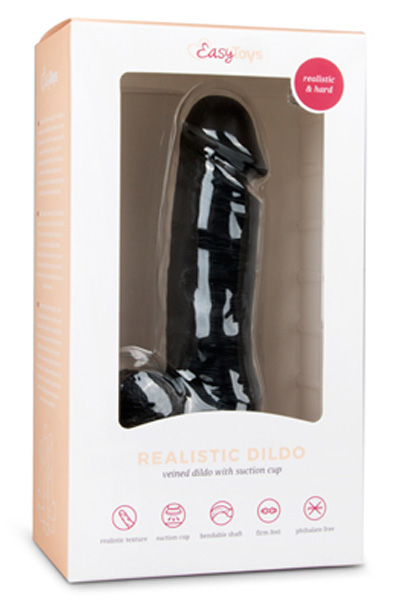 Easytoys Realistic Dildo Black 17,5 cm - Dildo 2