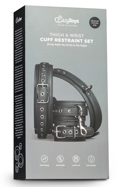 Easytoys Thigh & Wrist Cuff Set - Hand- und Fußfesseln 2