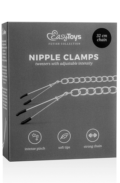 Easytoys Tweezer Nipple Clamps - Brustklammern mit Kette 3
