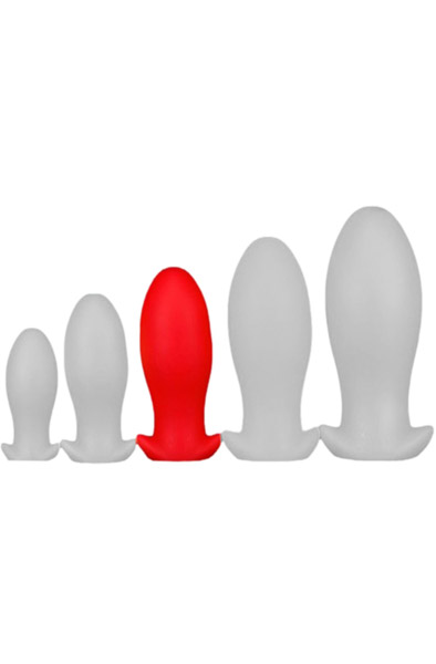 Eggplay Silicone Plug Saurus Egg Red Large - Extra dicker Analplug 1