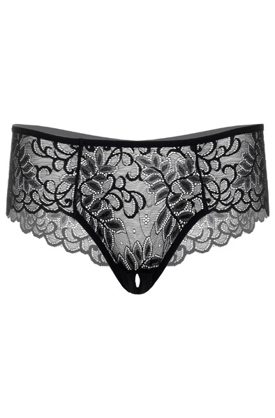 Ella Cheeky Ouvert Slip Schwarz - Slip ouvert 3