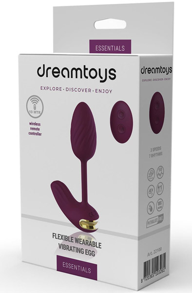 Essentials Flexible Wearable Vibrating Egg Purple - Vibrating egg 7