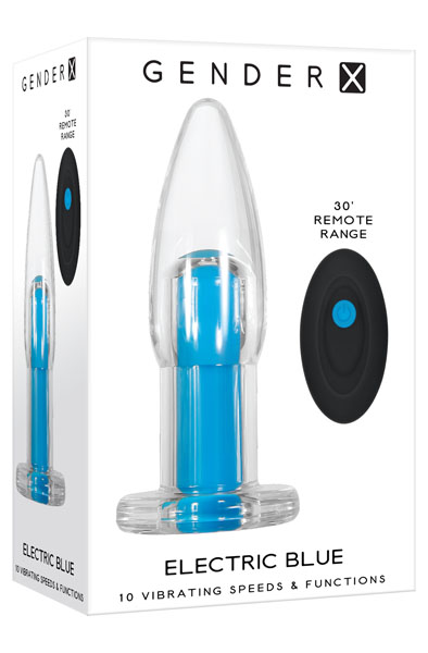 Evolved Gender X Electric Blue - Ferngesteuerter Analplug 1