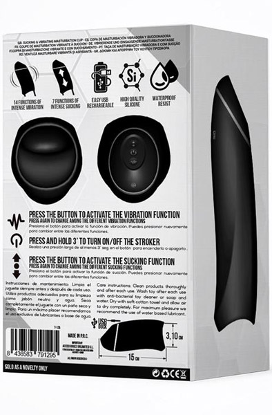 Evony Oral Sex Male Masturbator Suction & Vibration 2 Motors - 4