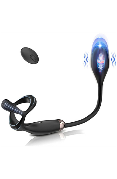 Extreme Double Fun With Remote Control - Prostatavibrator mit Penisring 3