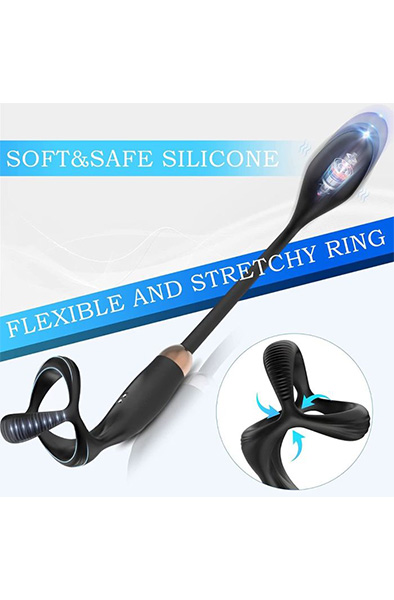 Extreme Double Fun With Remote Control - Prostatavibrator mit Penisring 7