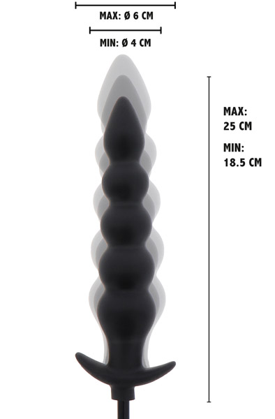 Extreme Inflatable Ribbed Plug 25 cm - Aufblasbarer Analplug 2