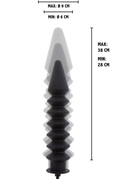 Extreme Inflatable Ribbed Plug 38 cm - Aufblasbarer Analplug 3